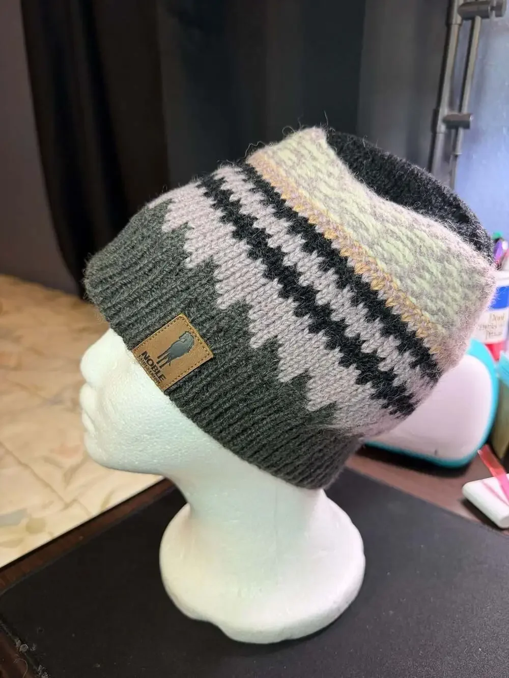 Noble Equestrian Fair Isle Knit Lambswool Beanie Hat